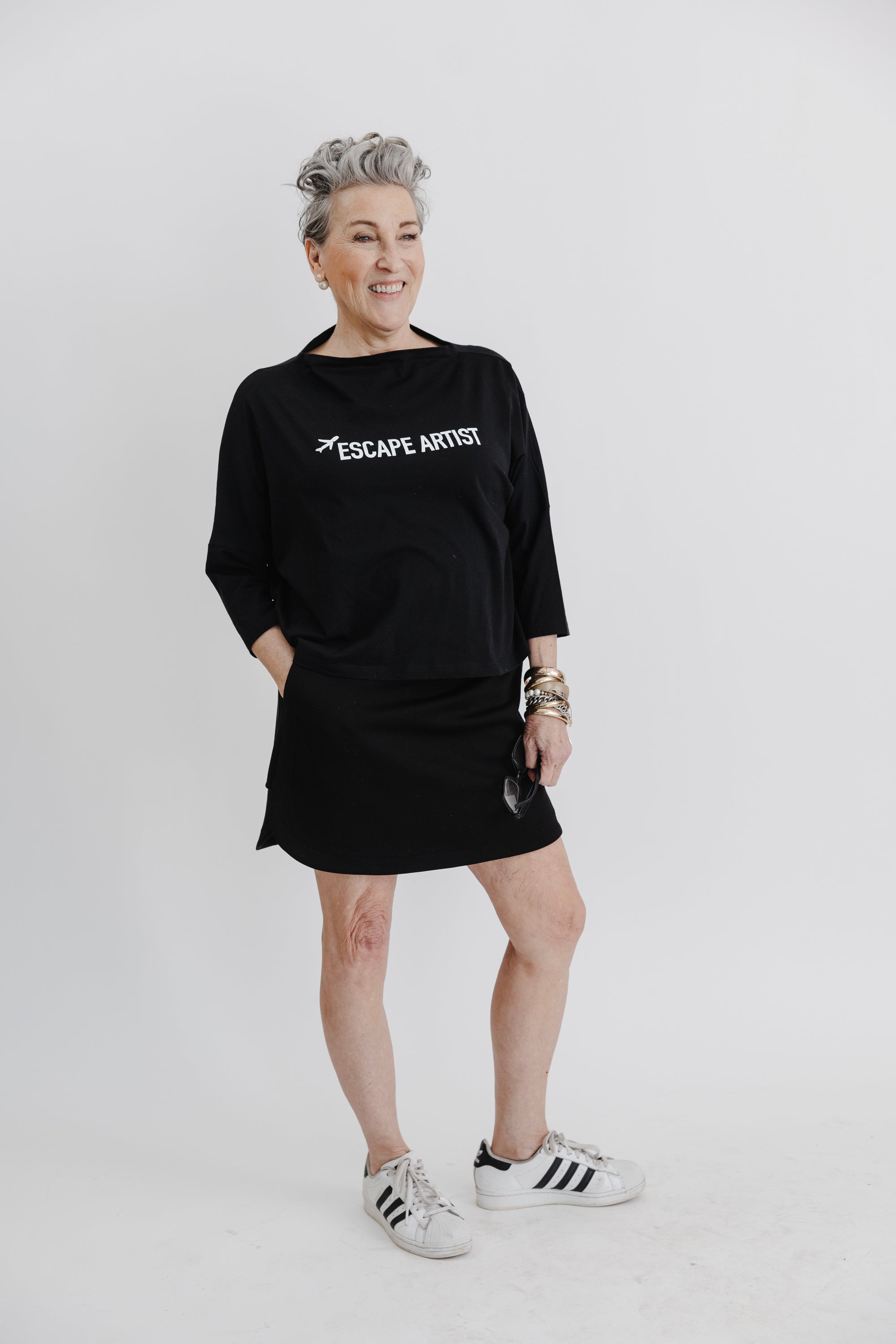 Pima Cotton Boat Neck Luxe T-Shirt - Escape Artist
