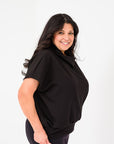 Escape Cowl Neck, Cap Sleeve Top - UrbanUndercover
