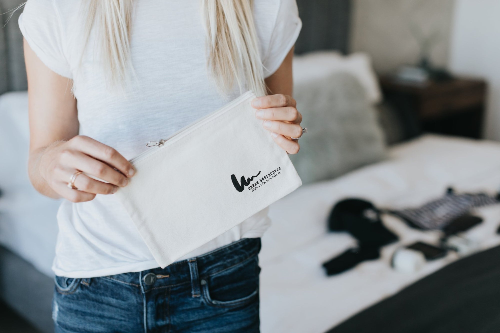 Heavy Canvas Accessory Bag - Travel to Feel it. - UrbanUndercover