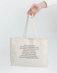 Large Canvas Tote - We Travel Because - UrbanUndercover