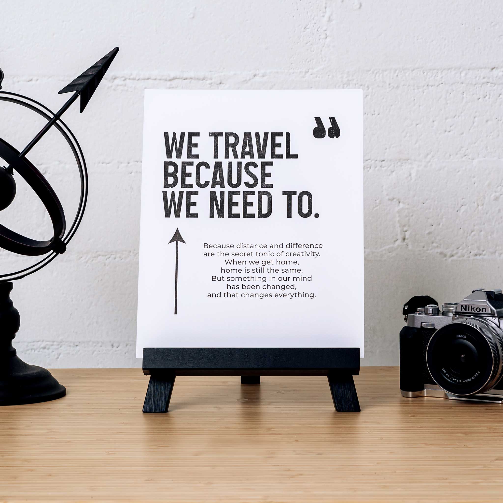 Travel Print - We Travel Because We Need To