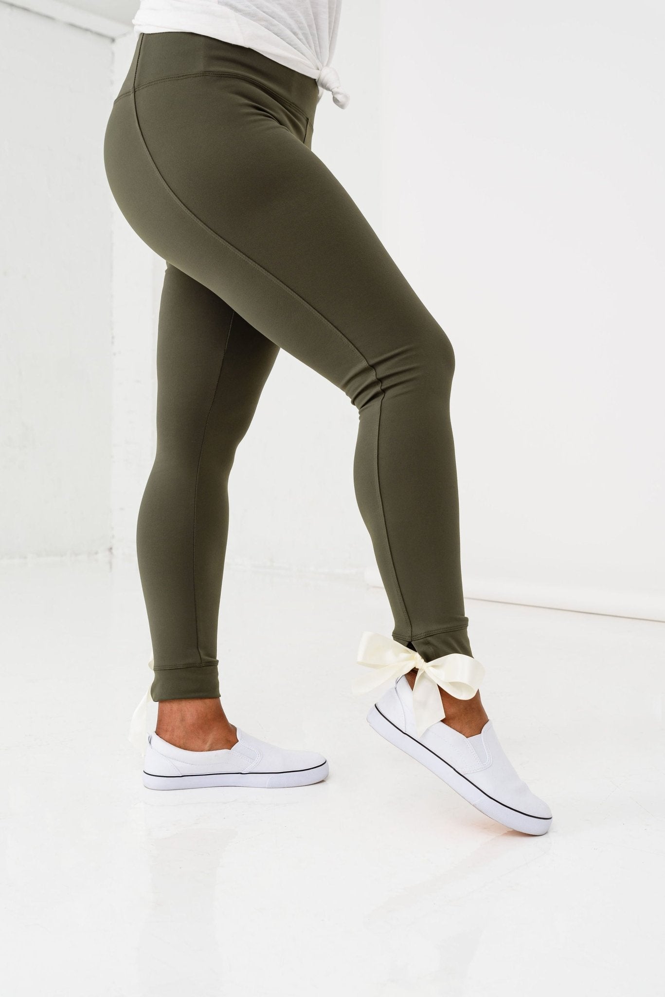 Compression Leggings with Removable Ribbons - UrbanUndercover