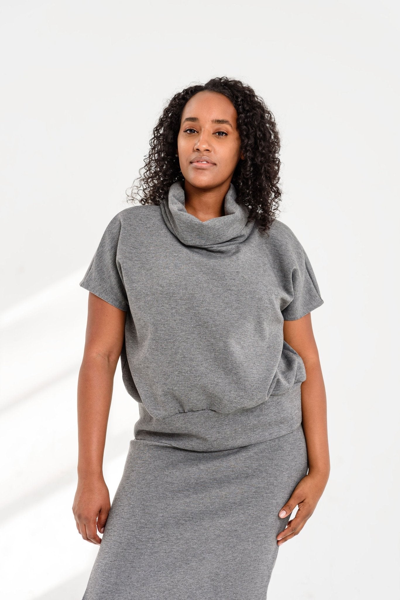 Escape Cowl Neck, Cap Sleeve Top - UrbanUndercover