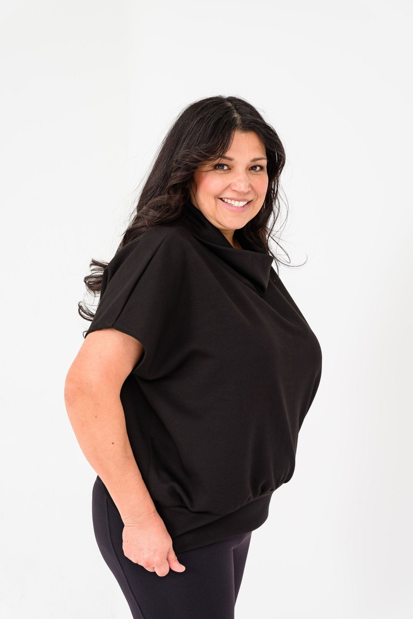 Escape Cowl Neck, Cap Sleeve Top - UrbanUndercover