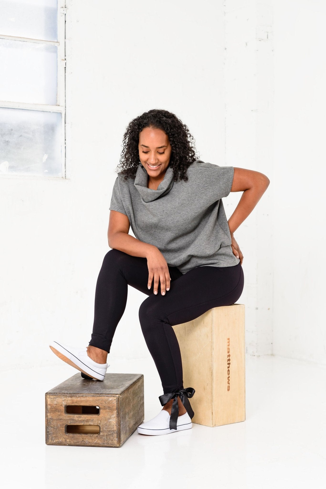 Escape Cowl Neck, Cap Sleeve Top - UrbanUndercover
