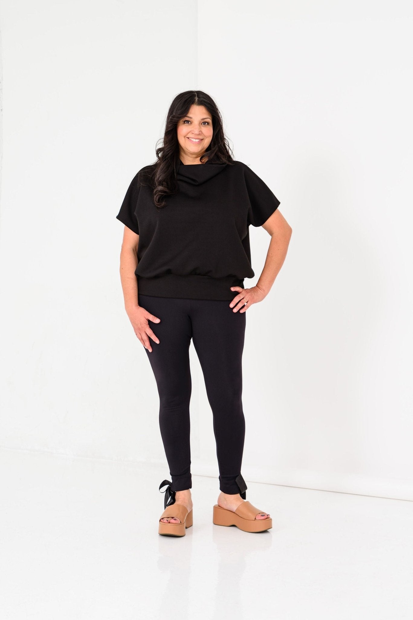 Escape Cowl Neck, Cap Sleeve Top - UrbanUndercover