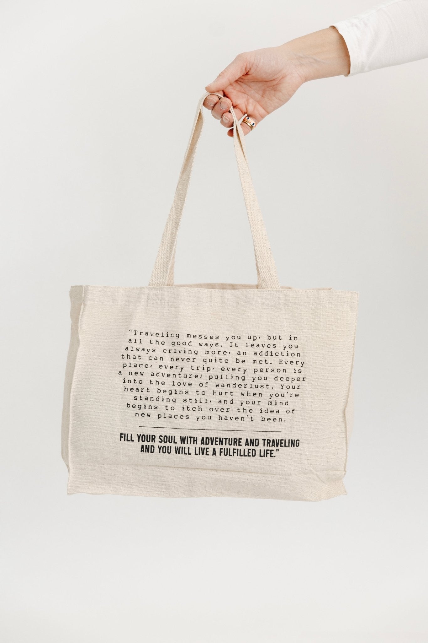 Large Canvas Tote - Fill Your Soul With Adventure - UrbanUndercover