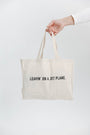 Large Canvas Tote - Leavin' on a Jet Plane - UrbanUndercover