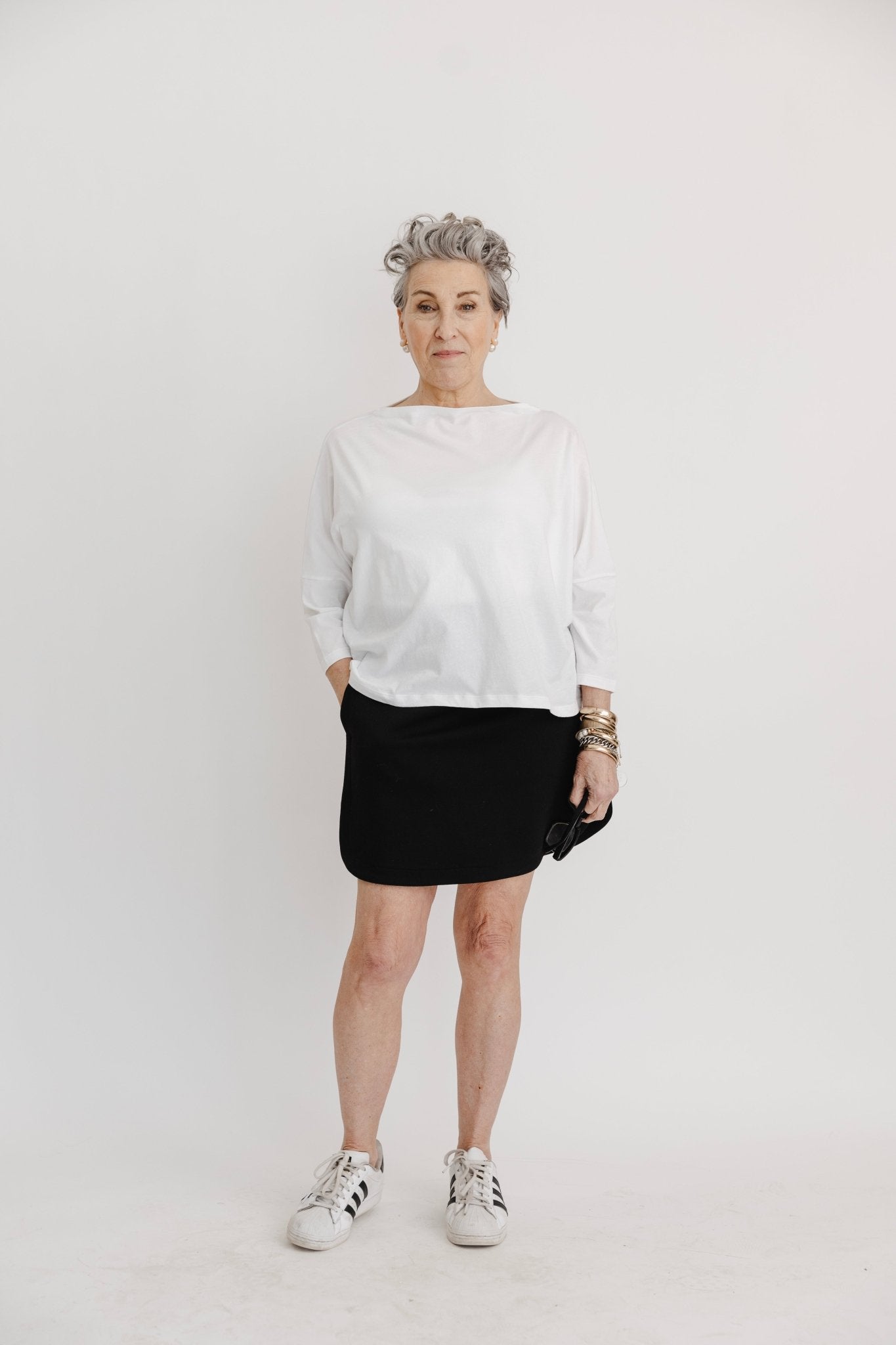 Pima Cotton Boat Neck Luxe Plain T-Shirt - UrbanUndercover