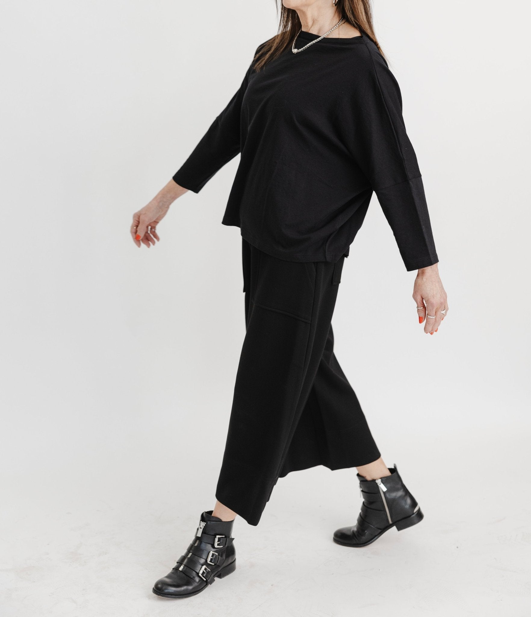 Pima Cotton Boat Neck Luxe Plain T-Shirt - UrbanUndercover