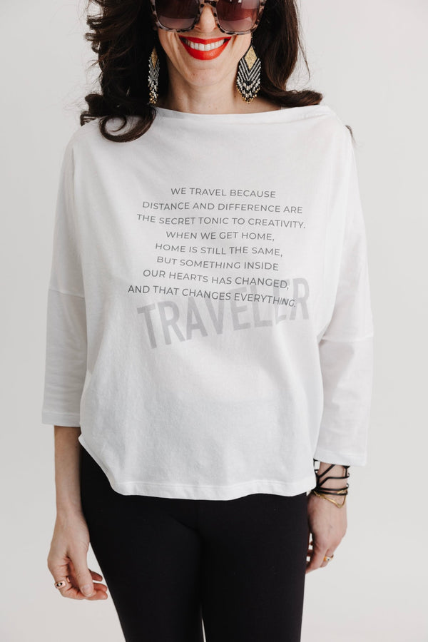 Pima Cotton Boat Neck Luxe T-Shirt - Traveler
