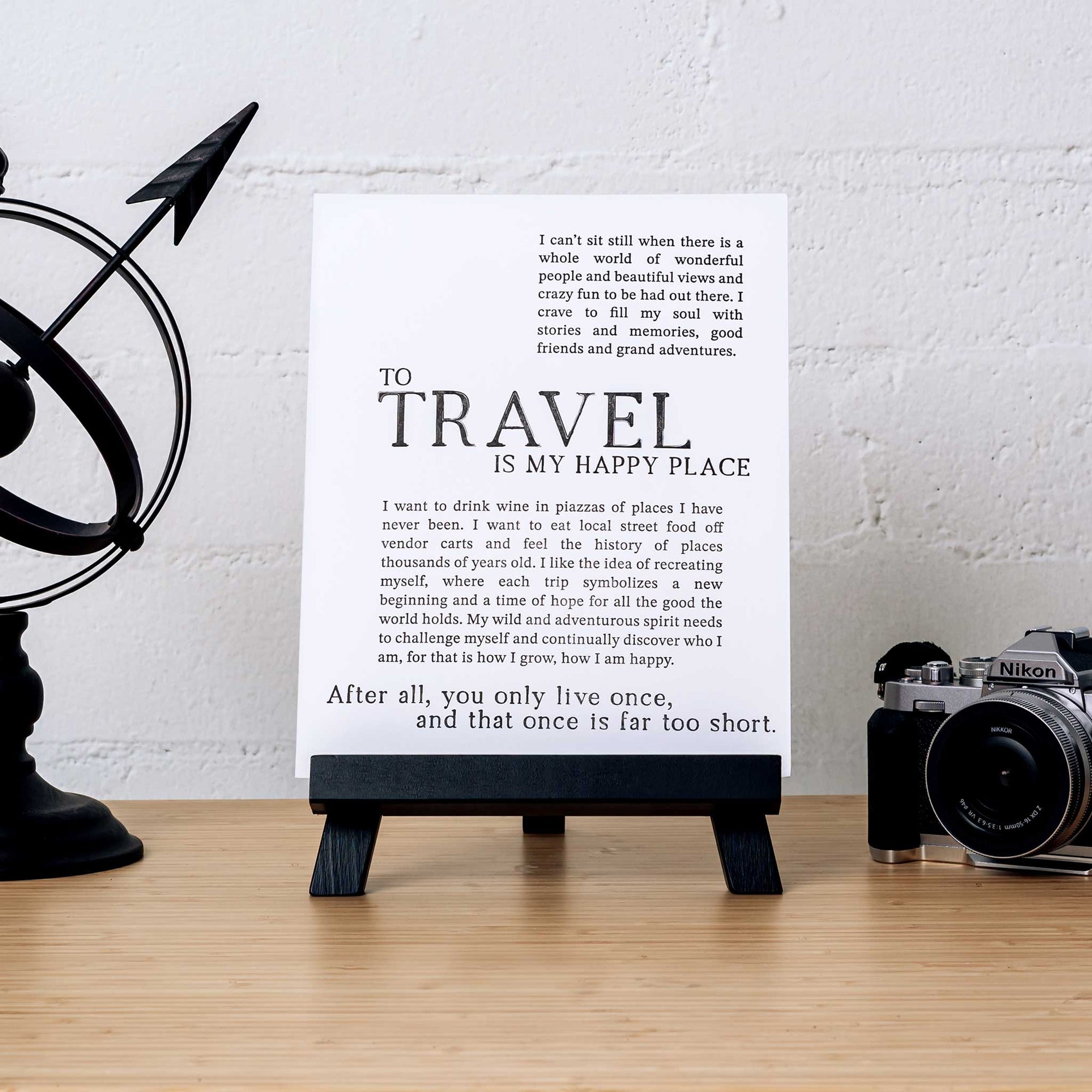 Travel Print - To Travel is My Happy Place - UrbanUndercover